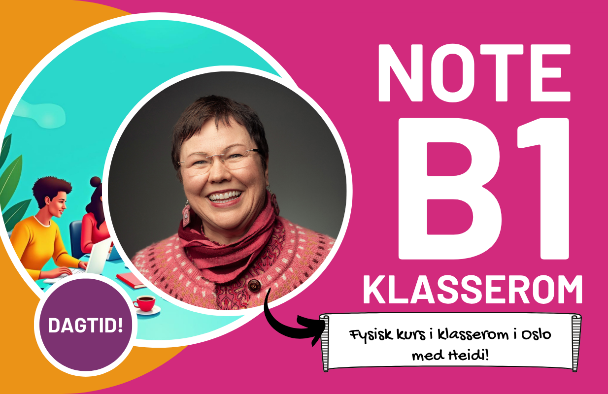 Norskopplæring B1 fysisk kurs i Oslo dagtid