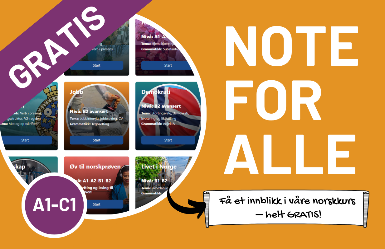 Free Norwegian Course for All Levels
