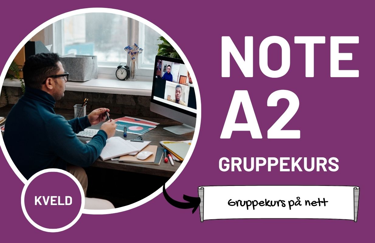 A2 nettbasert gruppekurs (Kveld)