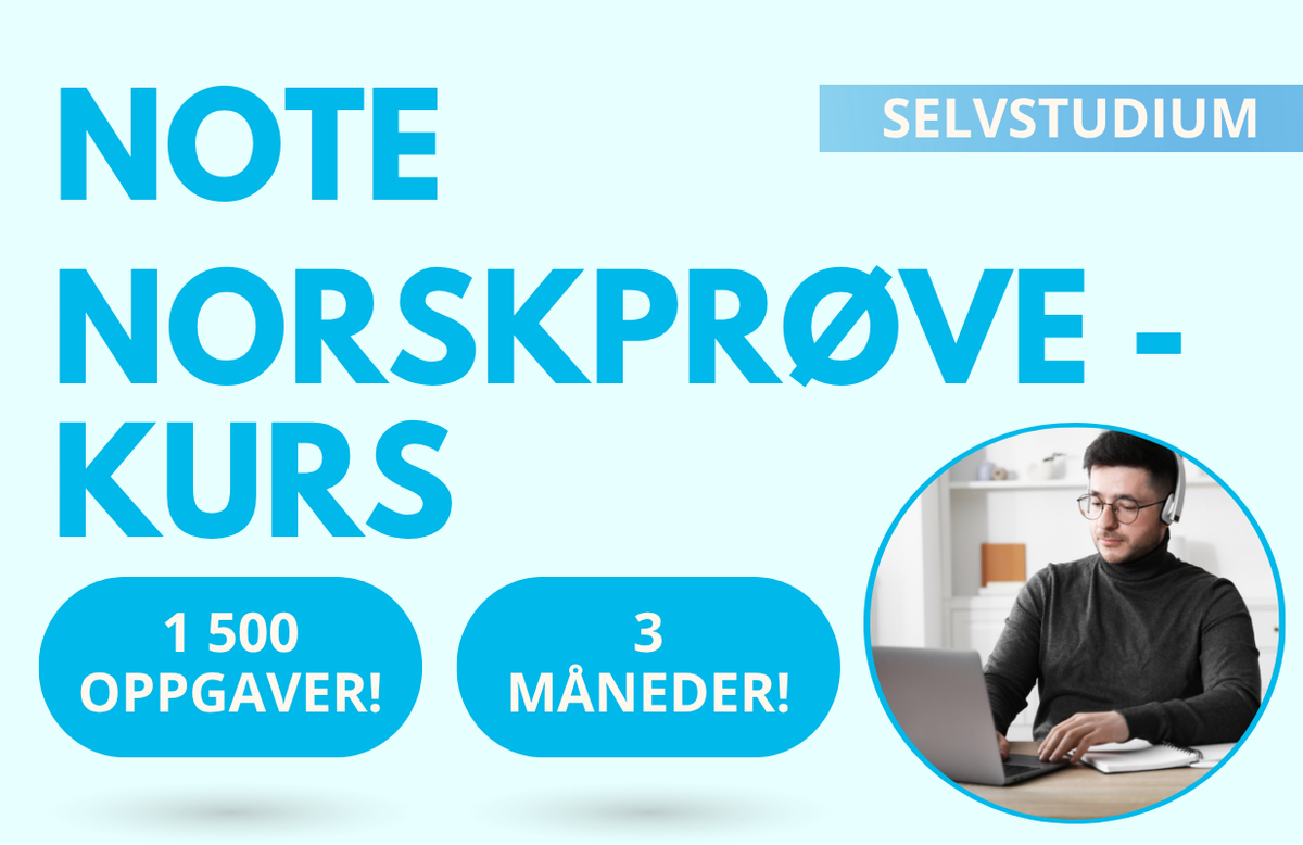 NOTE Norskprøvekurs 1500 oppgaver / 3 måneder