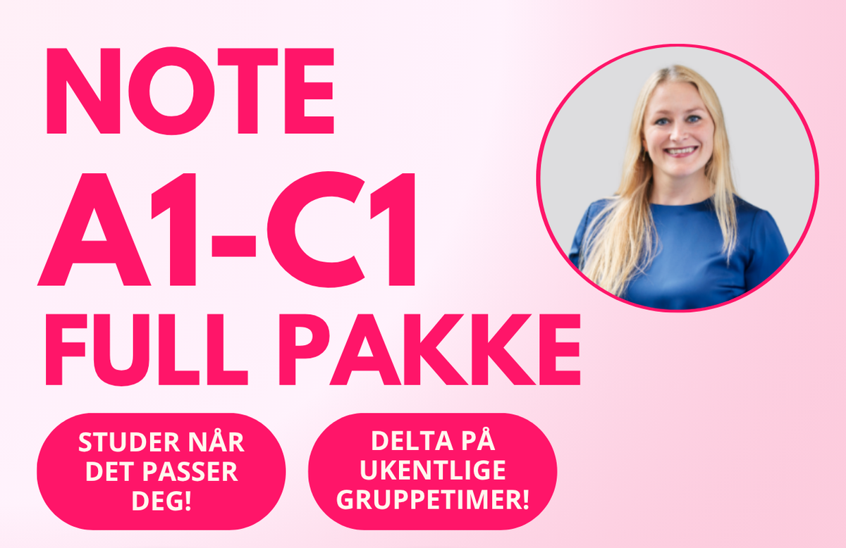 NOTE A1-C1 NORSKKURS - FULL PAKKE