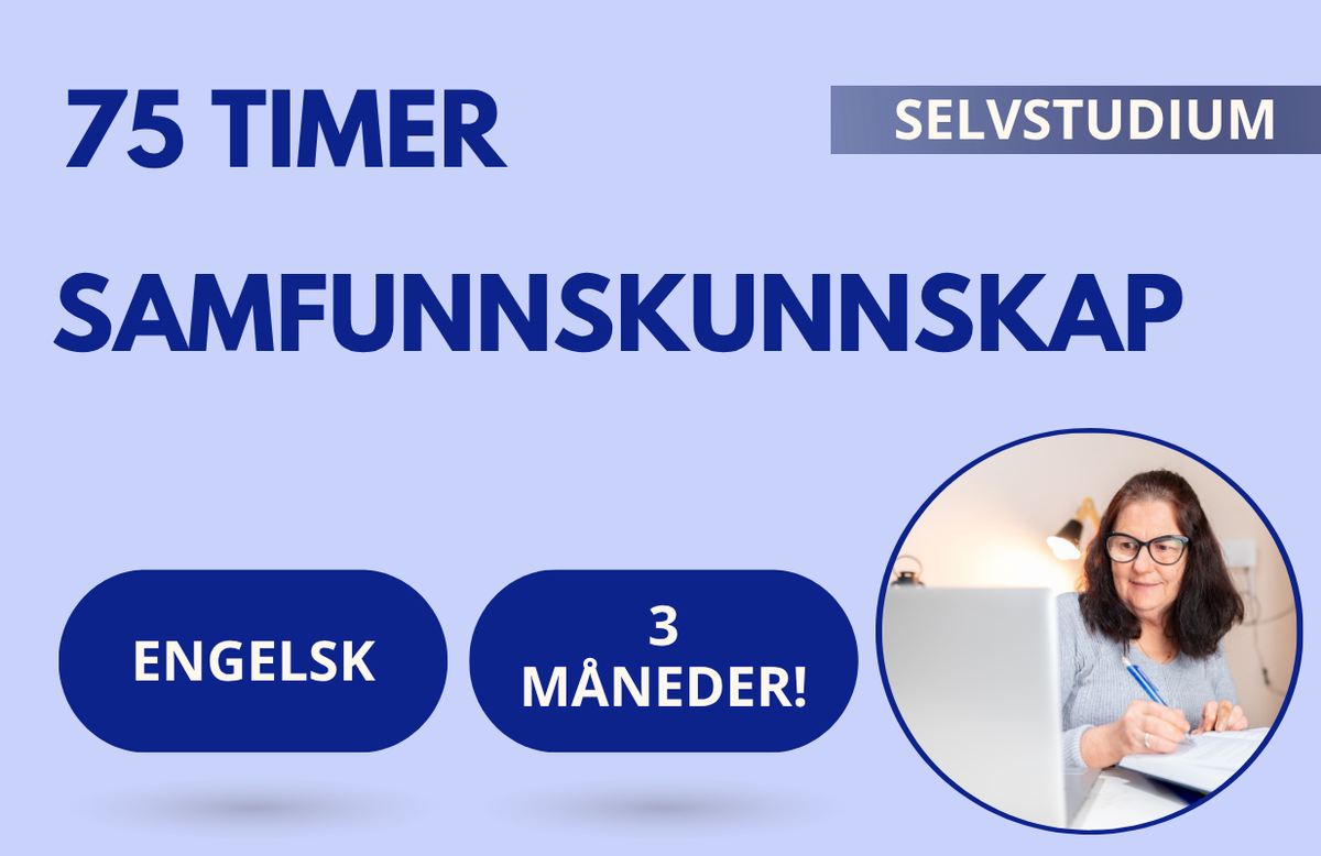 Samfunnskunnskap 75 timer (Engelsk)